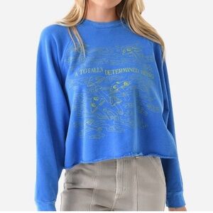 Mother The Boost Crop Cutoff Sweatshirt Size XS